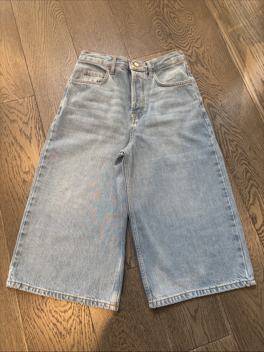 Liu Jo Light Blue Wide-Leg Cropped Jeans